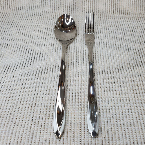 سرویس ۱۵۵ عددی قاشق و چنگال طرح گلازکو سندبلاست برند کایند ۳۰ نفره ضخامت ۴ میل استیل ضد زنگ