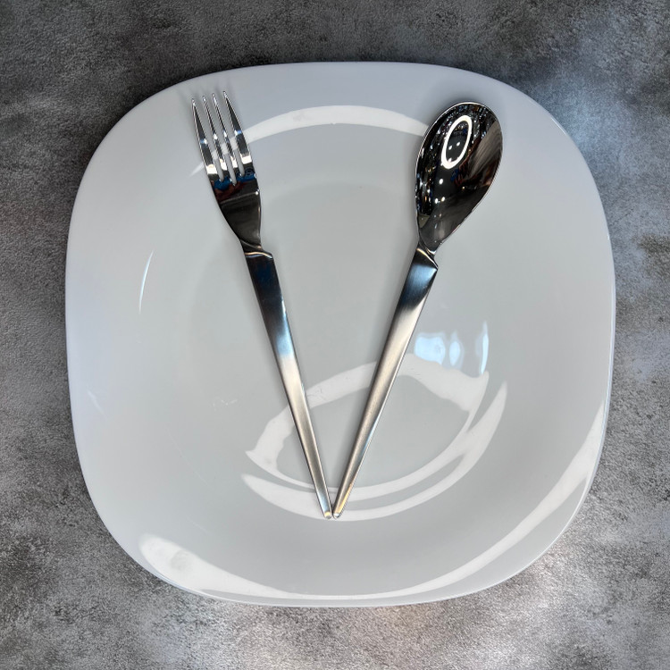 ست ۱۲ پارچه قاشق و چنگال استیل ضد زنگ هانوور کد ۴Matt