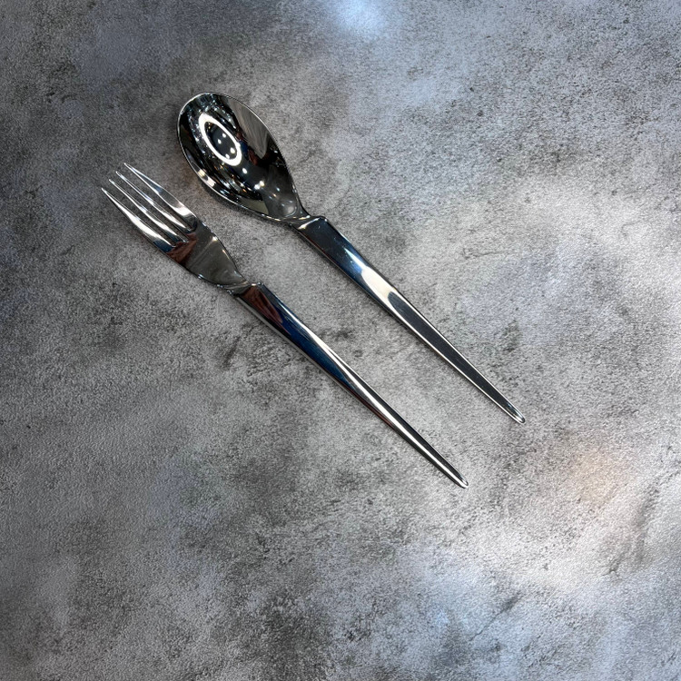 ست ۱۲ پارچه قاشق و چنگال استیل ضد زنگ هانوور کد ۴ براق