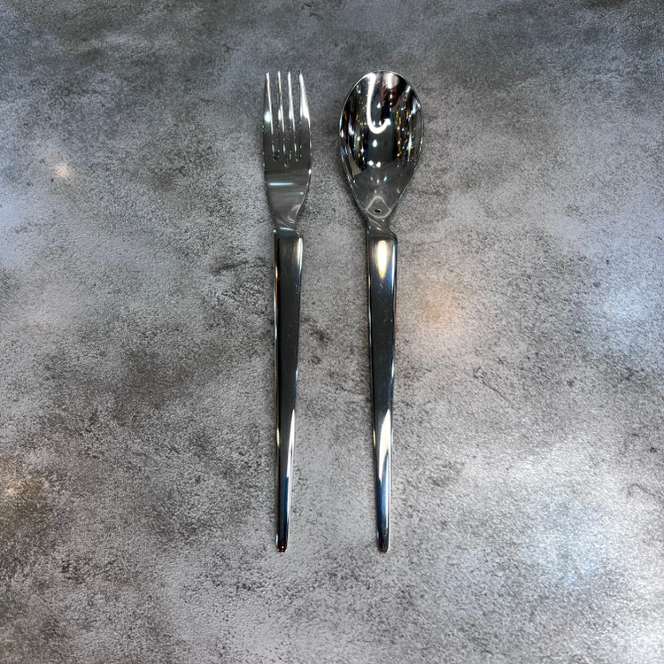ست ۱۲ پارچه قاشق و چنگال استیل ضد زنگ هانوور کد ۴ براق