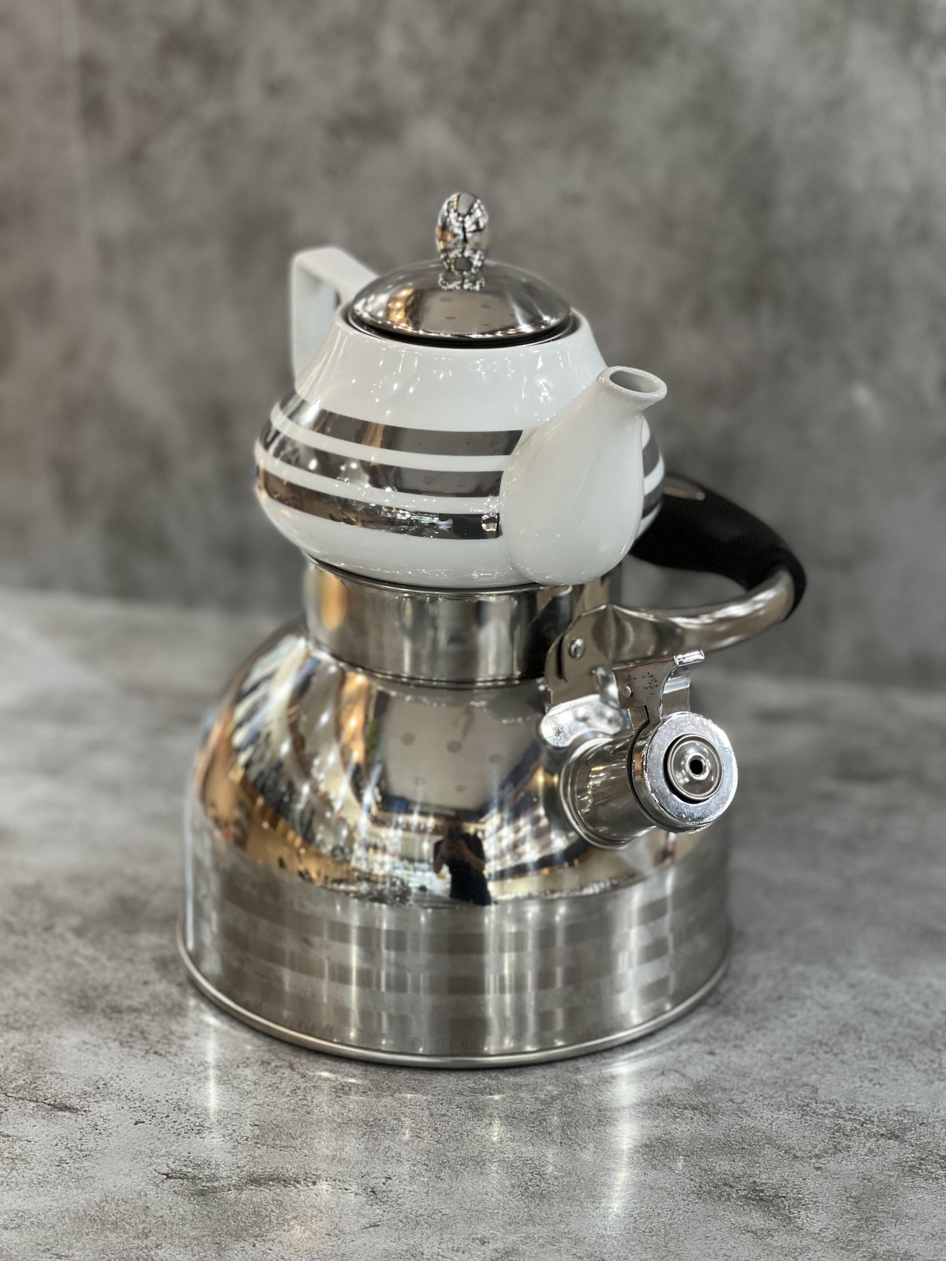 کتری قوری استیل کفه چدن میلانو هوم