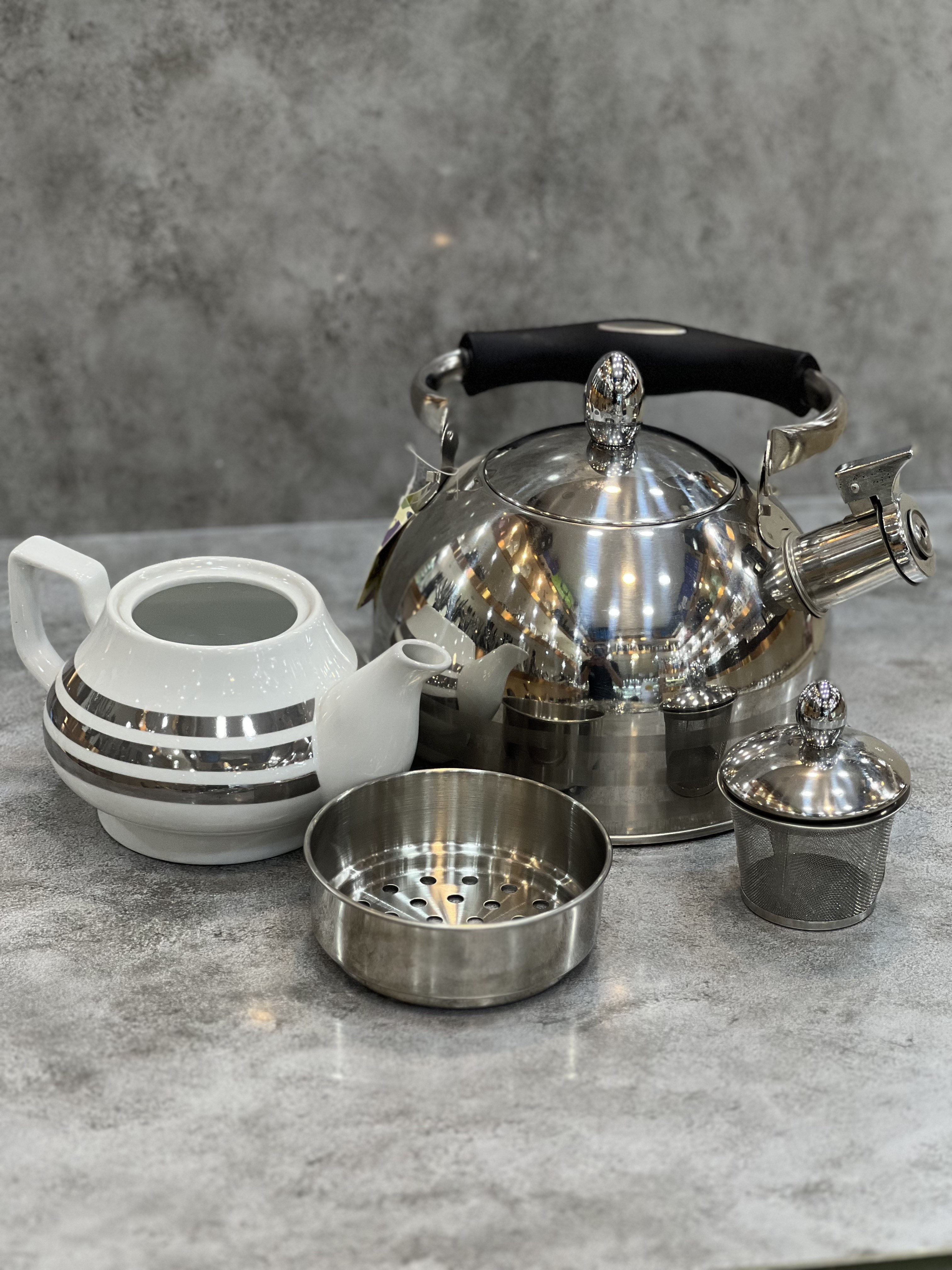 کتری قوری استیل کفه چدن میلانو هوم