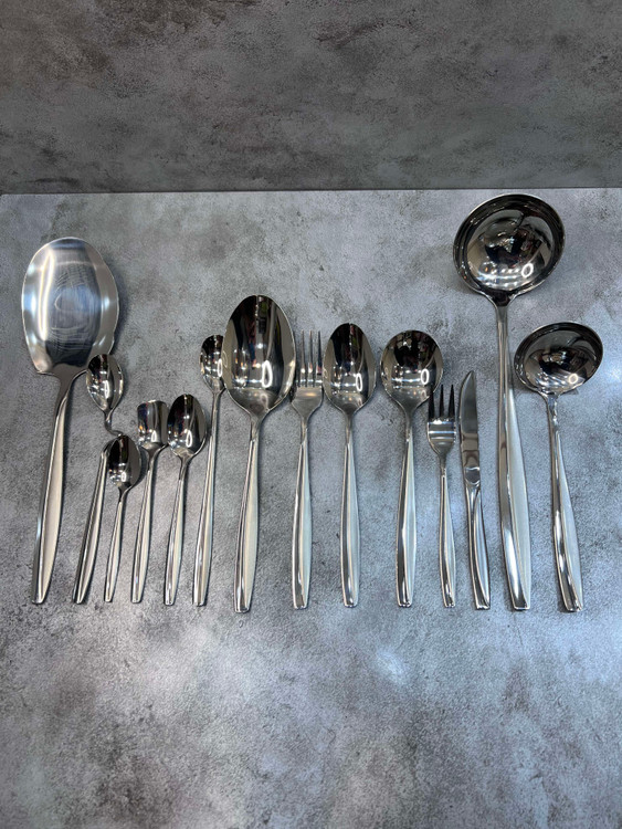 سرویس ۱۵۰ عددی قاشق و چنگال طرح ماینز برند یونیک ۳۰ نفره استیل ضد زنگ