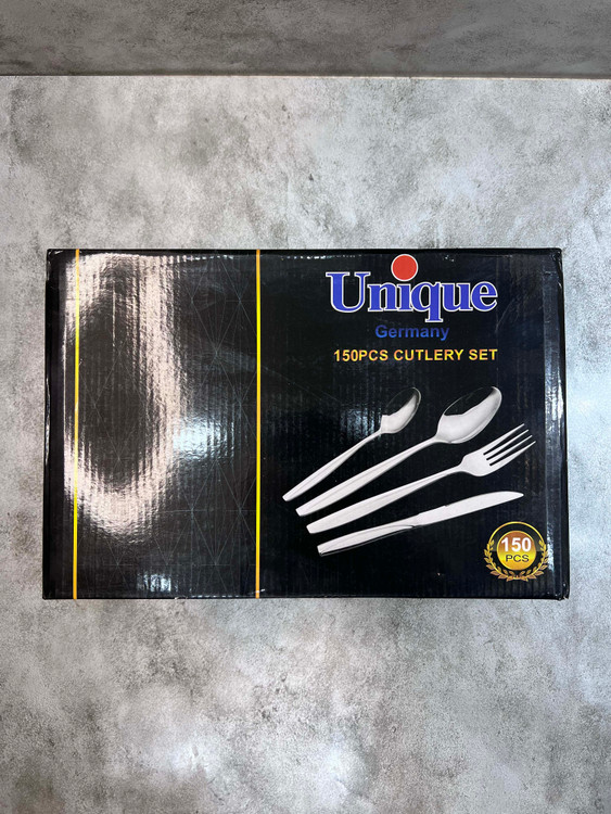 سرویس ۱۵۰ عددی قاشق و چنگال طرح ماینز برند یونیک ۳۰ نفره استیل ضد زنگ