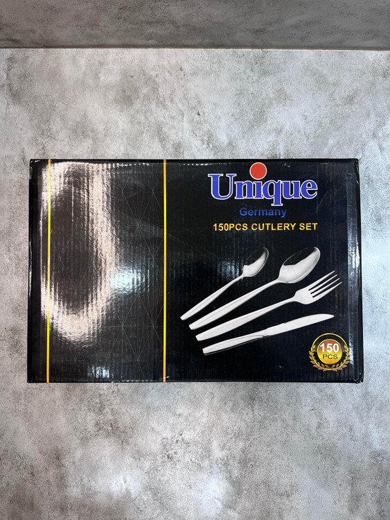 سرویس ۱۵۰ عددی قاشق و چنگال یونیک اعلا دونا ۳۰ نفره استیل ضد زنگ