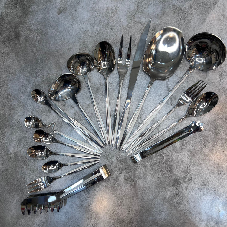 سرویس ۱۵۵ عددی قاشق و چنگال طرح اسکار برند کایند ۳۰ نفره ضخامت ۴ میل استیل ضد زنگ