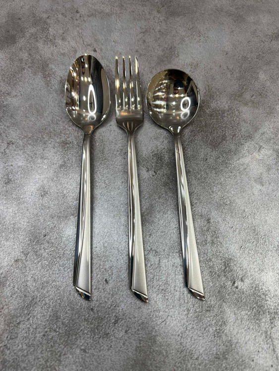 سرویس ۱۴۴ عددی قاشق و چنگال یونیک مدل ناخنی ۲۴ نفره استیل ضد زنگ ۴ میل