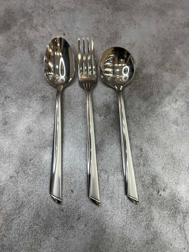 سرویس ۱۴۴ عددی قاشق و چنگال یونیک مدل ناخنی ۲۴ نفره استیل ضد زنگ ۴ میل