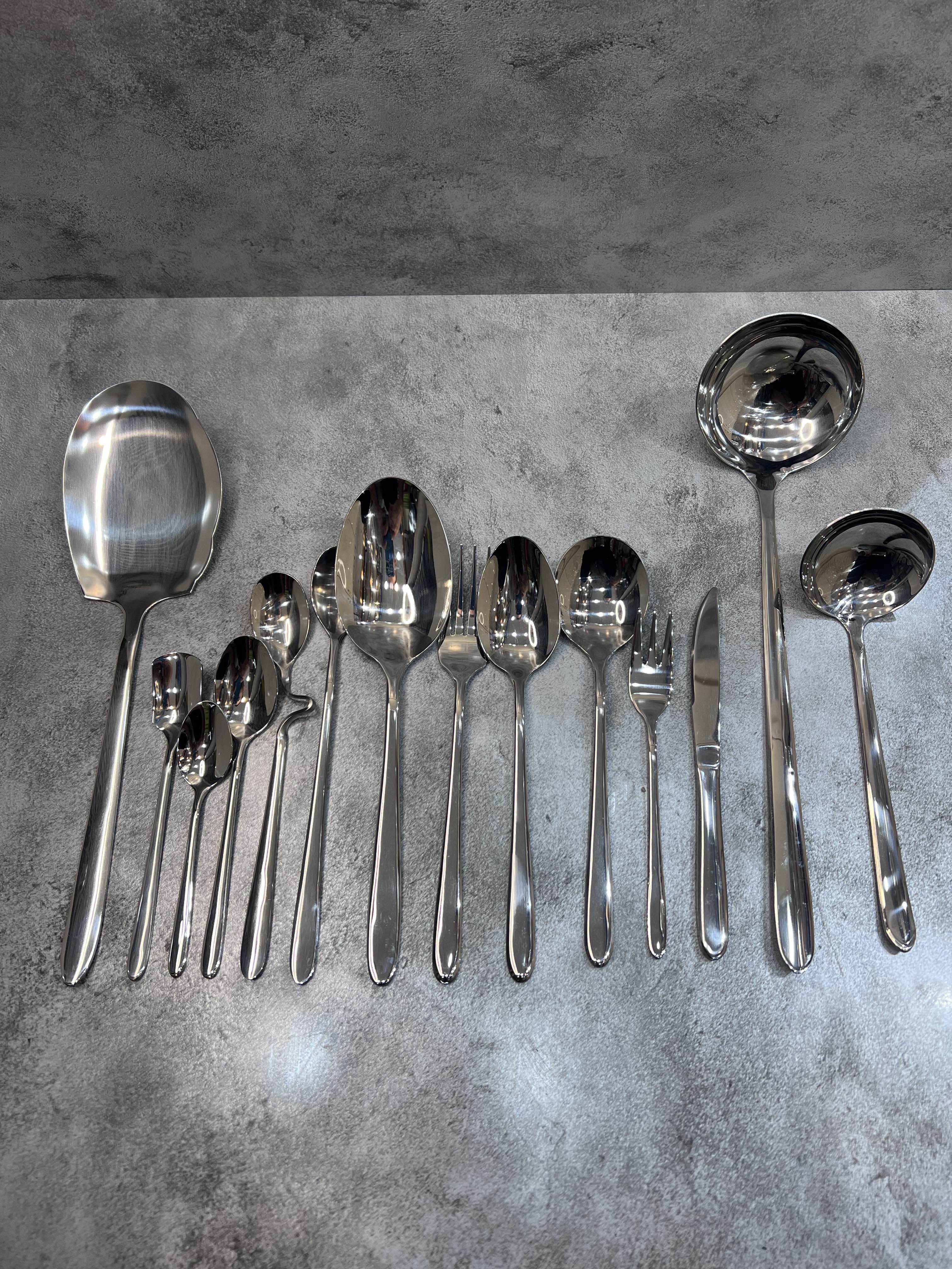 سرویس ۱۴۴ عددی قاشق و چنگال یونیک مدل دونا ۲۴ نفره استیل ضد زنگ ۴ میل