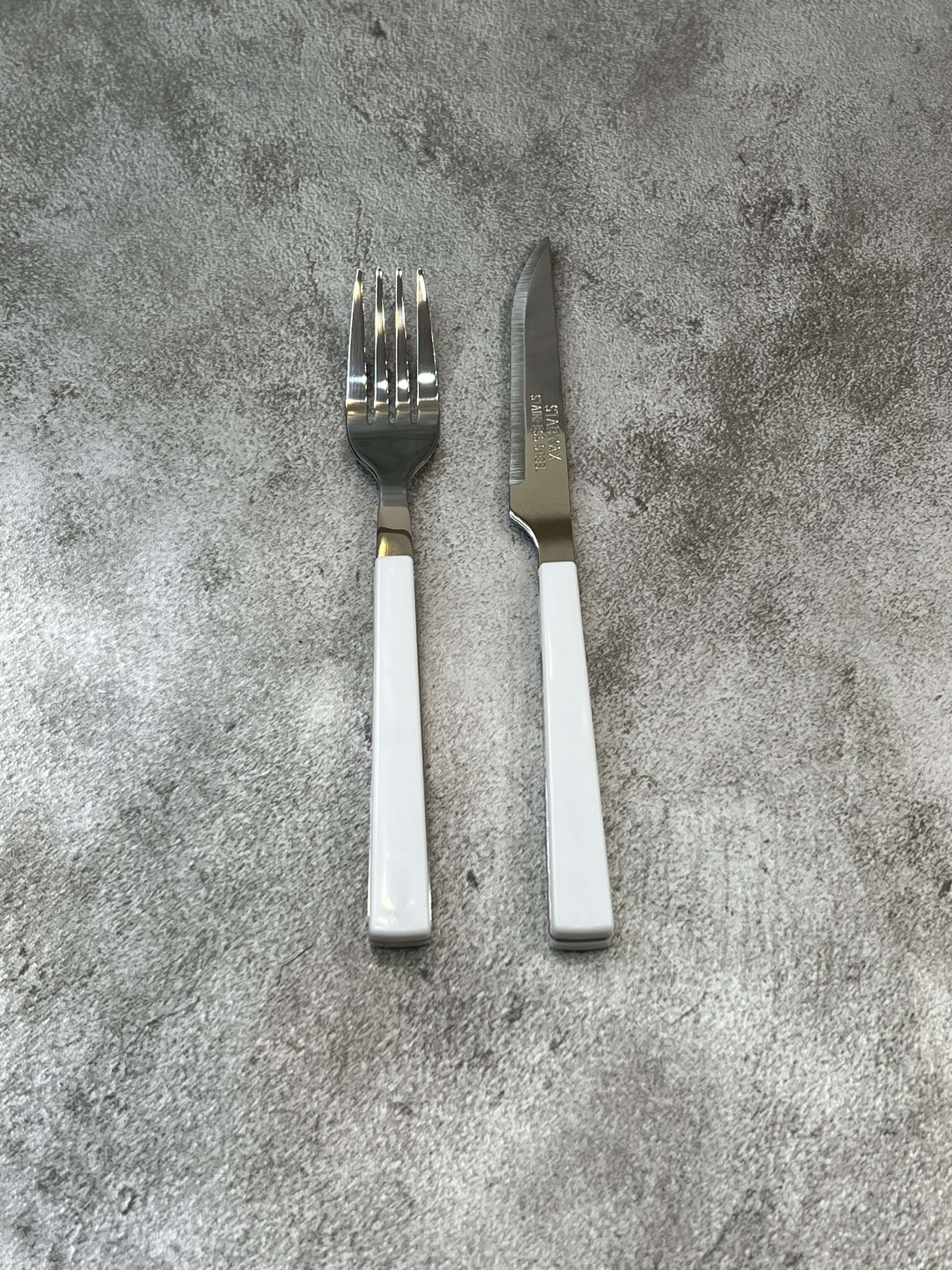 سرویس ۱۲ پارچه کارد و چنگال میوه خوری استارمکس کد ۲۲۰۵ - سفید