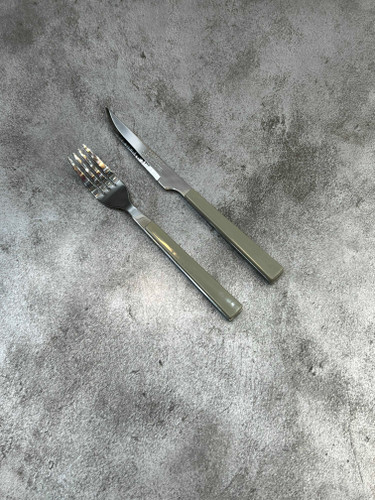 سرویس ۱۲ پارچه کارد و چنگال میوه خوری استارمکس کد ۲۲۰۵ - رنگ زیتونی