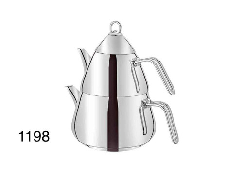 کتری قوری تمام استیل ترک برند اویم سارای کد ۱۱۹۸ استیل ضد زنگ براق