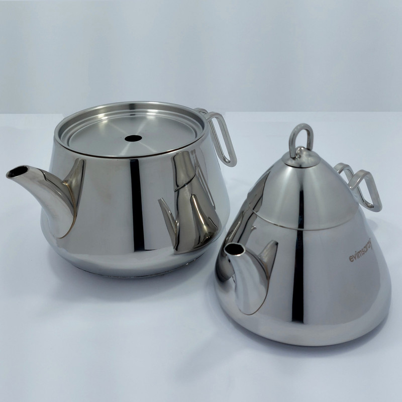 کتری قوری تمام استیل ترک برند اویم سارای کد ۱۱۹۸ استیل ضد زنگ براق