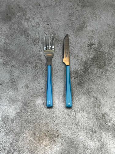 سرویس ۱۲ پارچه کارد و چنگال میوه خوری استارمکس - آبی شیشه ای