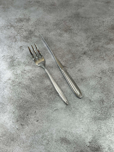 کارد و چنگال میوه خوری تیغه ۳ بعدی مدل اروپایی برگامو - کد ۰۱