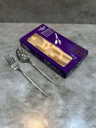 ست ۱۲ عددی قاشق و چنگال یونیک جرمنی جعبه بنفش - مدل ماینز