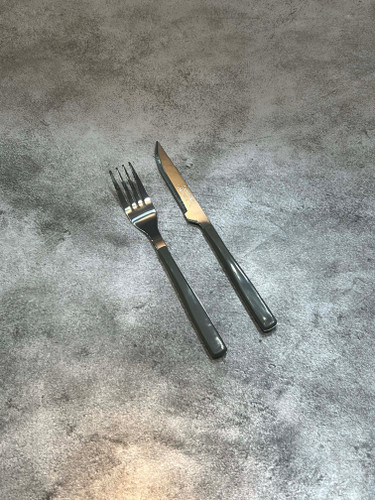 کارد و چنگال میوه خوری استارمکس مدل مونیخ - رنگ طوسی زیتونی