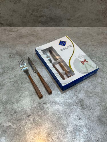 کارد و چنگال میوه خوری استارمکس مدل مونیخ - طرح چوب