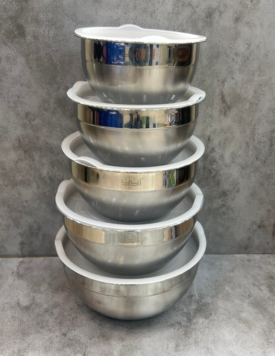 سرویس ۵ پارچهی لگن استیل با درب وکیومی yyi درجه یک